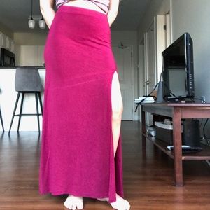 Magenta Maxi Skirt